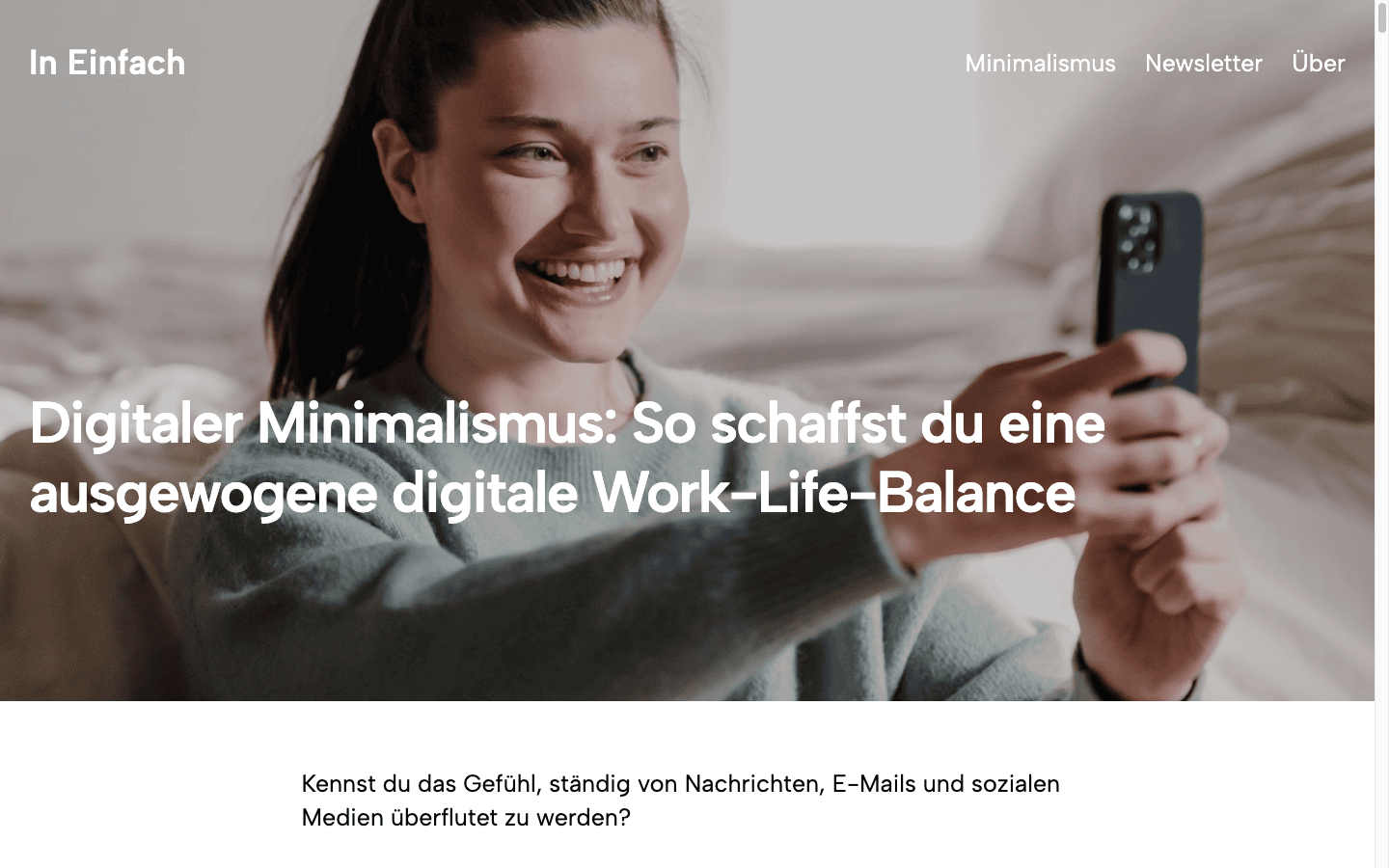 Minimal Blig Article Screenshot